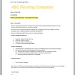A sample Letter of Quotation for commercial flooring