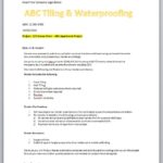 Tiling and waterproofing sample letter of quotation